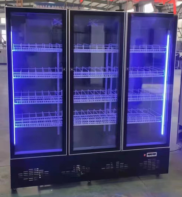 Air Cooled Glass Door Vertical Upright Drink Beer Wine Refrigerator Cabinet Chiller