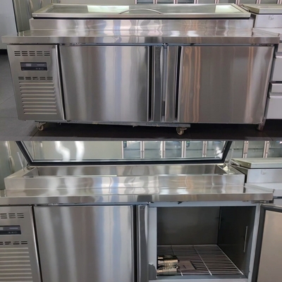 2 Doors Desktop Salad Bar Refrigerator with Double-temperature  2~8℃/-6~-15℃