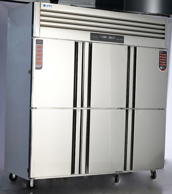 Commercial Vertical Freezer for Kitchen Cooling Large-Capacity Stainless Steel