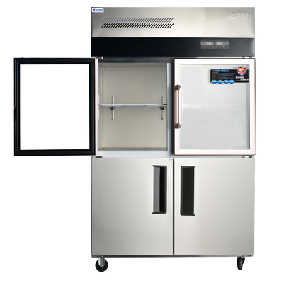 Commercial Vertical Stand Refrigerator Freezer -6 -15C Stainless Steel Kitchen Fridge