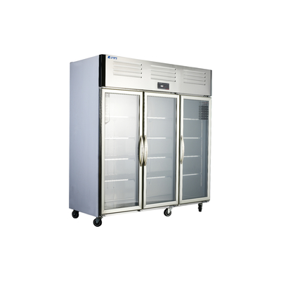 3-Door Stainless Steel Commercial Refrigerator for Fully Refrigerated Kitchen Storage
