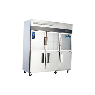 220V-240V  Above Foam Layer Stainless Steel Reach-In Refrigerator For Commercial Kitchen