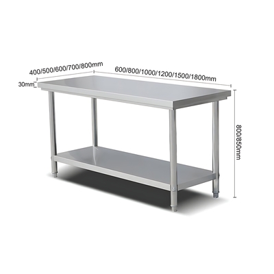 Professional Grade Stainless Steel Workbench for Commercial Restaurants and Kitchens