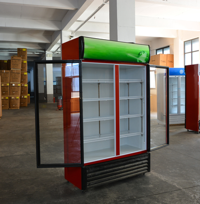 Customized Logo Acceptable 2 Doors Store Drinks Beverage Cooler for Cold Beverages