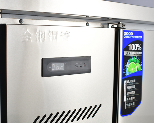 Counter Chiller Stainless Steel 2-Door Undercounter Refrigerator with Cooling System