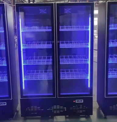 Customized Double Door Frost Free Upright Fridge  in Light Color Purple