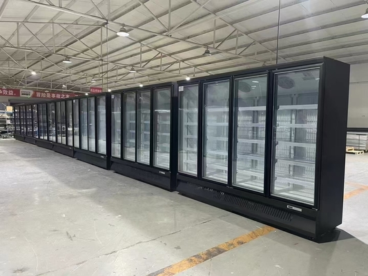 OEM Supermarket Beverage Refrigerator with Multi-climate Cooling and White Glass Door