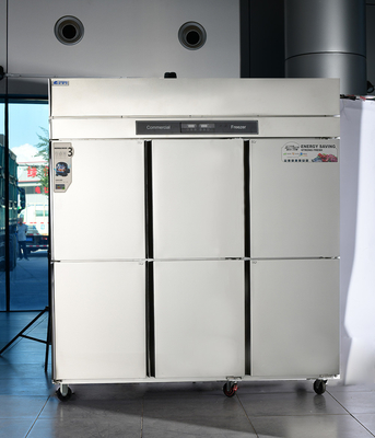 Vertical Six-Door Stainless Steel Upright Refrigerator  2~8℃/-6 ~ -15℃