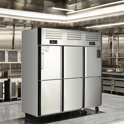 Vertical Six-Door Stainless Steel Upright Refrigerator  2~8℃/-6 ~ -15℃