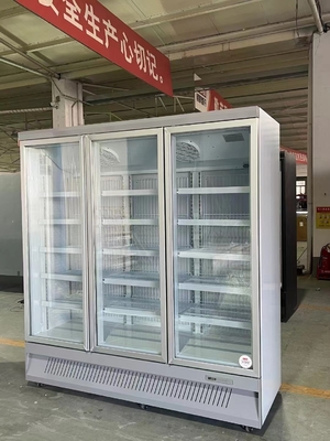 Beverage Refrigerator with Double-Temperature Air-Cooled Glass Door and Painting Steel