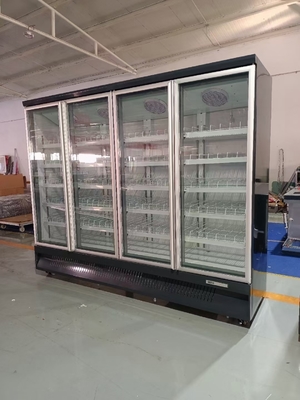 Beverage Refrigerator with Double-Temperature Air-Cooled Glass Door and Painting Steel