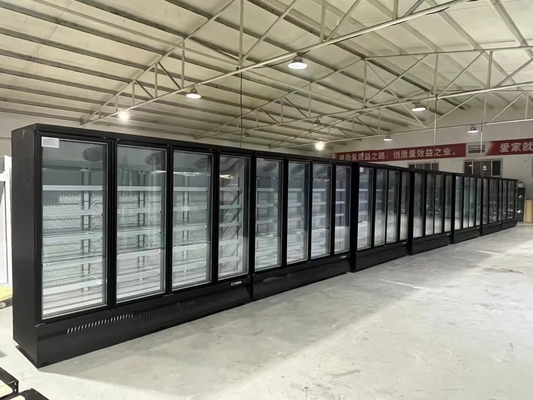 Beverage Refrigerator with Double-Temperature Air-Cooled Glass Door and Painting Steel