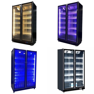 Weight KG 95-160kg Glass Wine Display Cooler with Double Doors and Air Cooling System