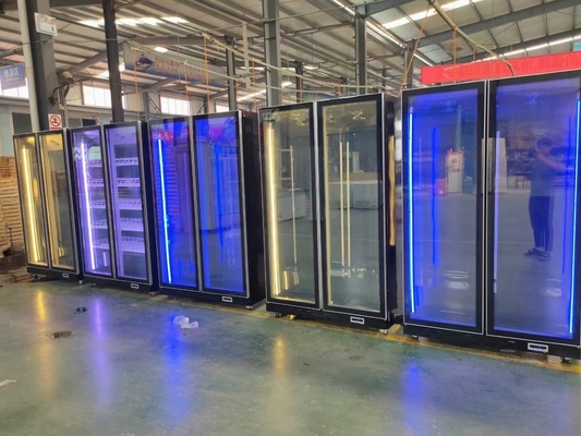 Weight KG 95-160kg Glass Wine Display Cooler with Double Doors and Air Cooling System