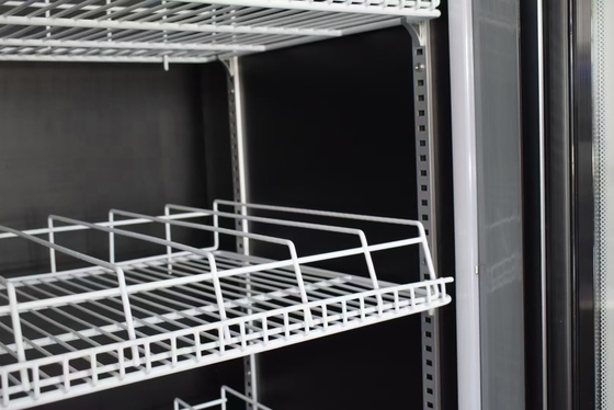 Weight KG 95-160kg Glass Wine Display Cooler with Double Doors and Air Cooling System