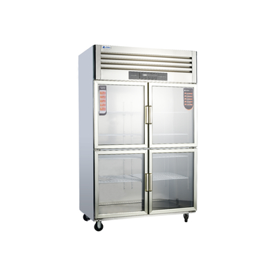 Vertical Stainless Steel Fridge Freezer for Kitchen Upright Refrigeration Equipment