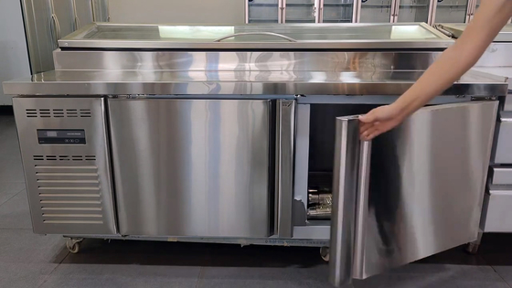 2 Doors Desktop Salad Bar Refrigerator with Double-temperature  2~8℃/-6~-15℃