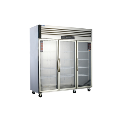 Commercial Kitchen Display Cooling Cabinets with 3-Door Reach-in Refrigerator Freezer