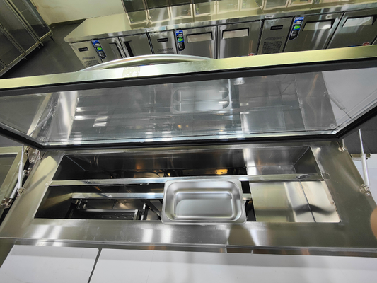 Customized Dimensions Four-Drawer Pizza Prep Table Refrigerator for Catering