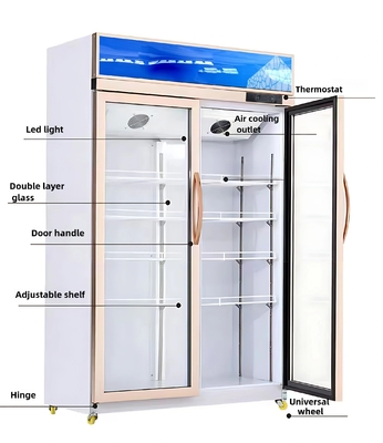 110V/60HZ Voltage Commercial Refrigerated Drinks Display Case with R290a Refrigerant