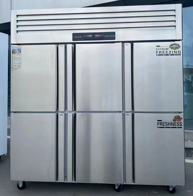 Commercial Vertical Freezer for Kitchen Cooling Large-Capacity Stainless Steel