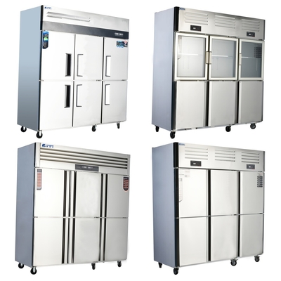 Commercial Vertical Freezer for Kitchen Cooling Large-Capacity Stainless Steel