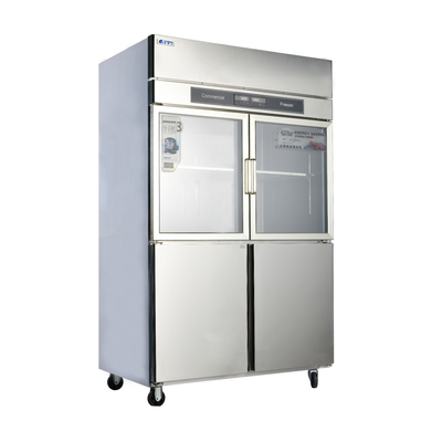 Multi-Climate Four-Door Stainless Steel Freezer Refrigerator with Temperature Control