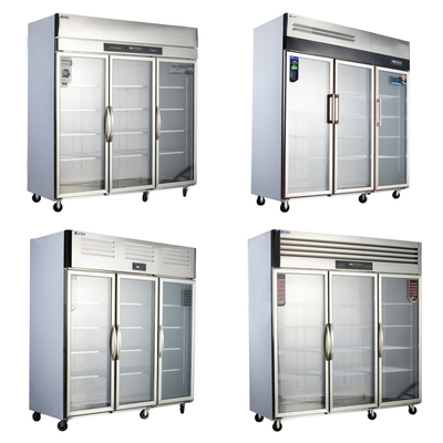3-Door Stainless Steel Commercial Refrigerator for Fully Refrigerated Kitchen Storage