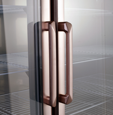Stainless Steel 304/201 Kitchen Upright Fridge with Commercial Glass Display Showcase