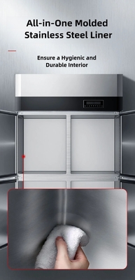 Stainless Steel Commercial Kitchen Upright Freezer with 5cm Foam Layer Thickness